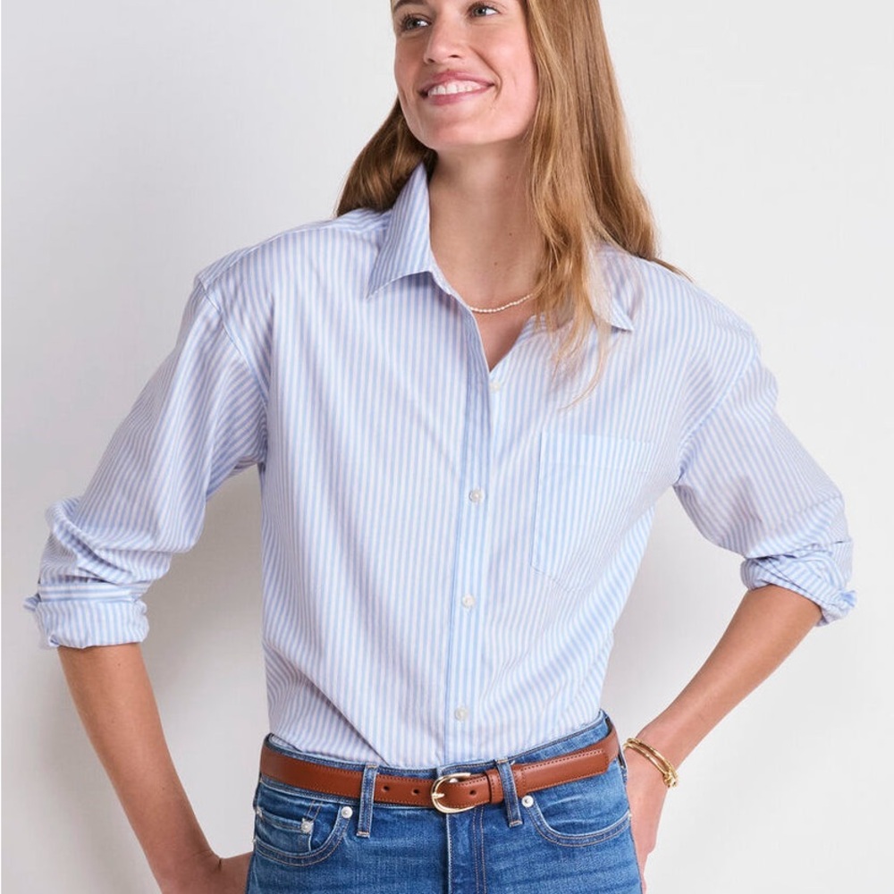 New! Vineyard Vines Birdie Poplin Button Down, Size Small